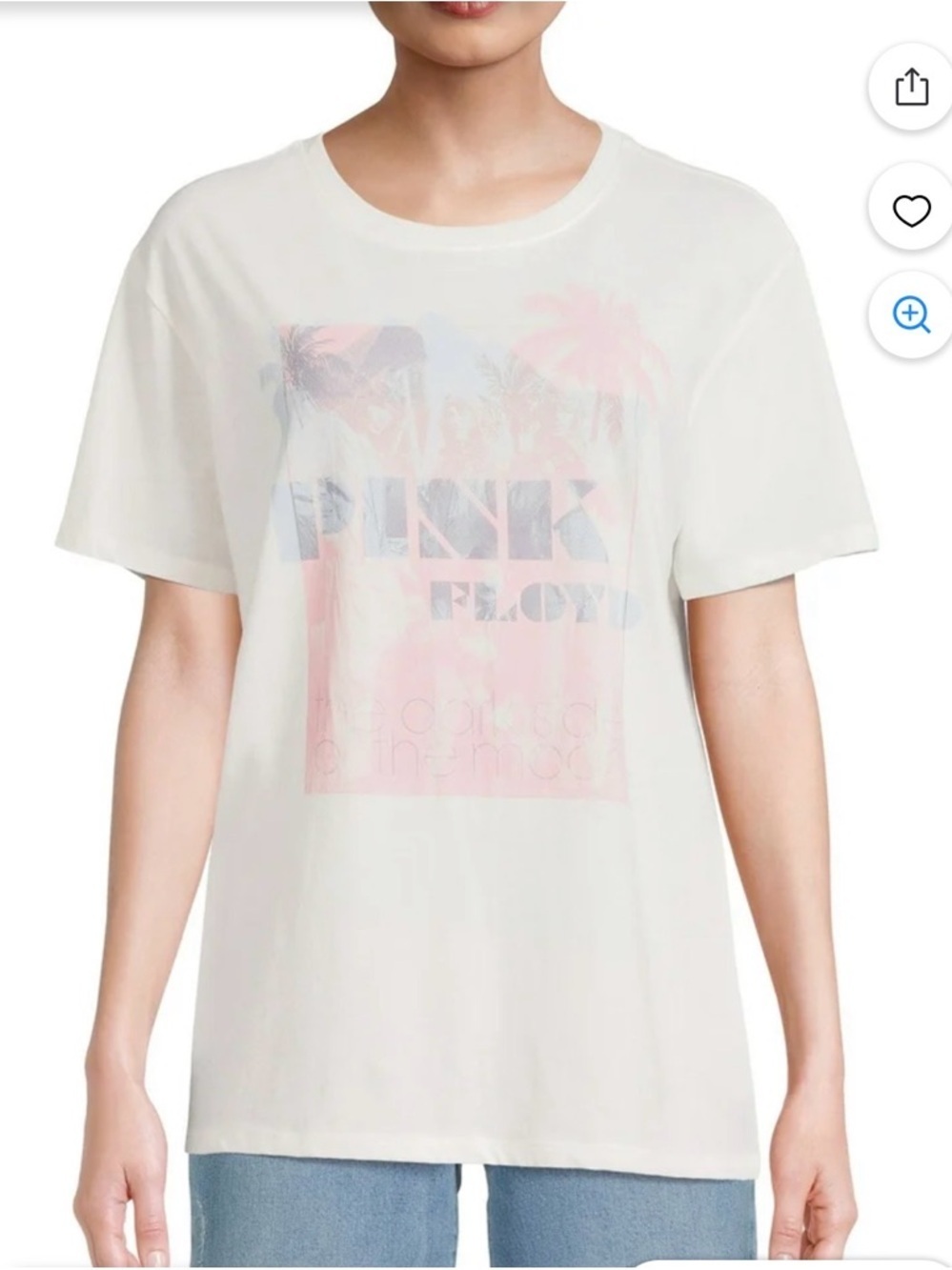 Pink Floyd Graphic Tee - White and Pink